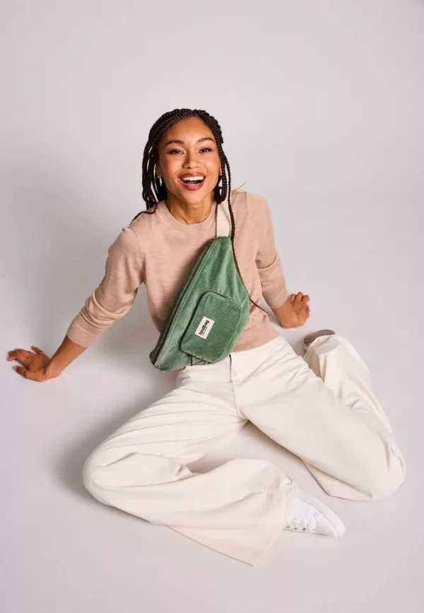 Sac banane XL Sofia Velours Vert d'eau – Image 1