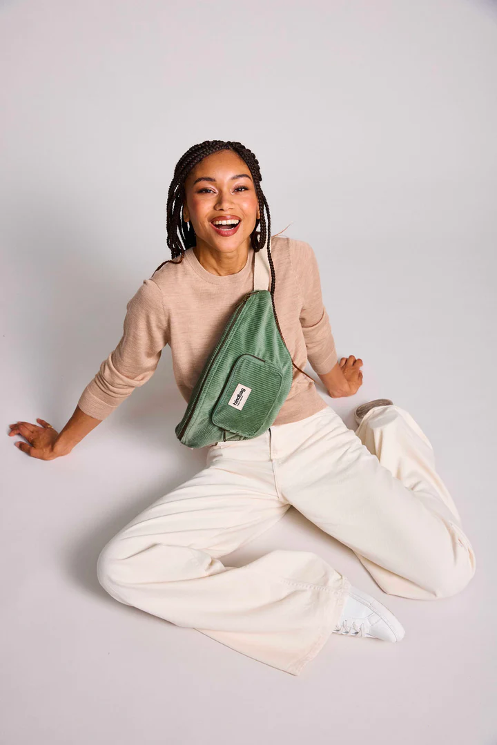 Sac banane XL Sofia Velours Vert d'eau