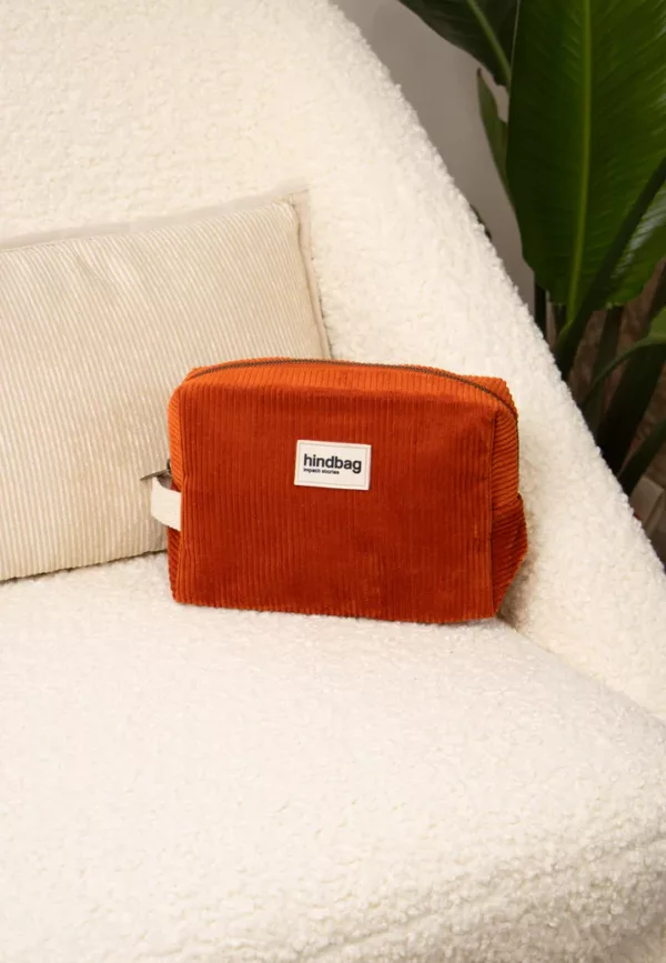 Trousse de toilette Léon - Velours Brique – Image 1