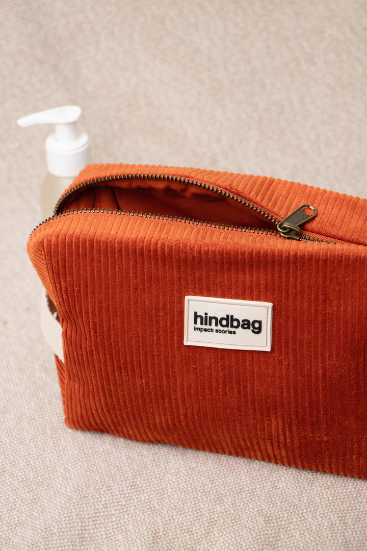 Trousse de toilette Léon - Velours Brique