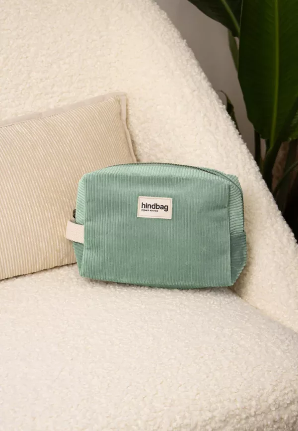 Trousse de toilette Leon - Velours Vert d'eau – Image 1