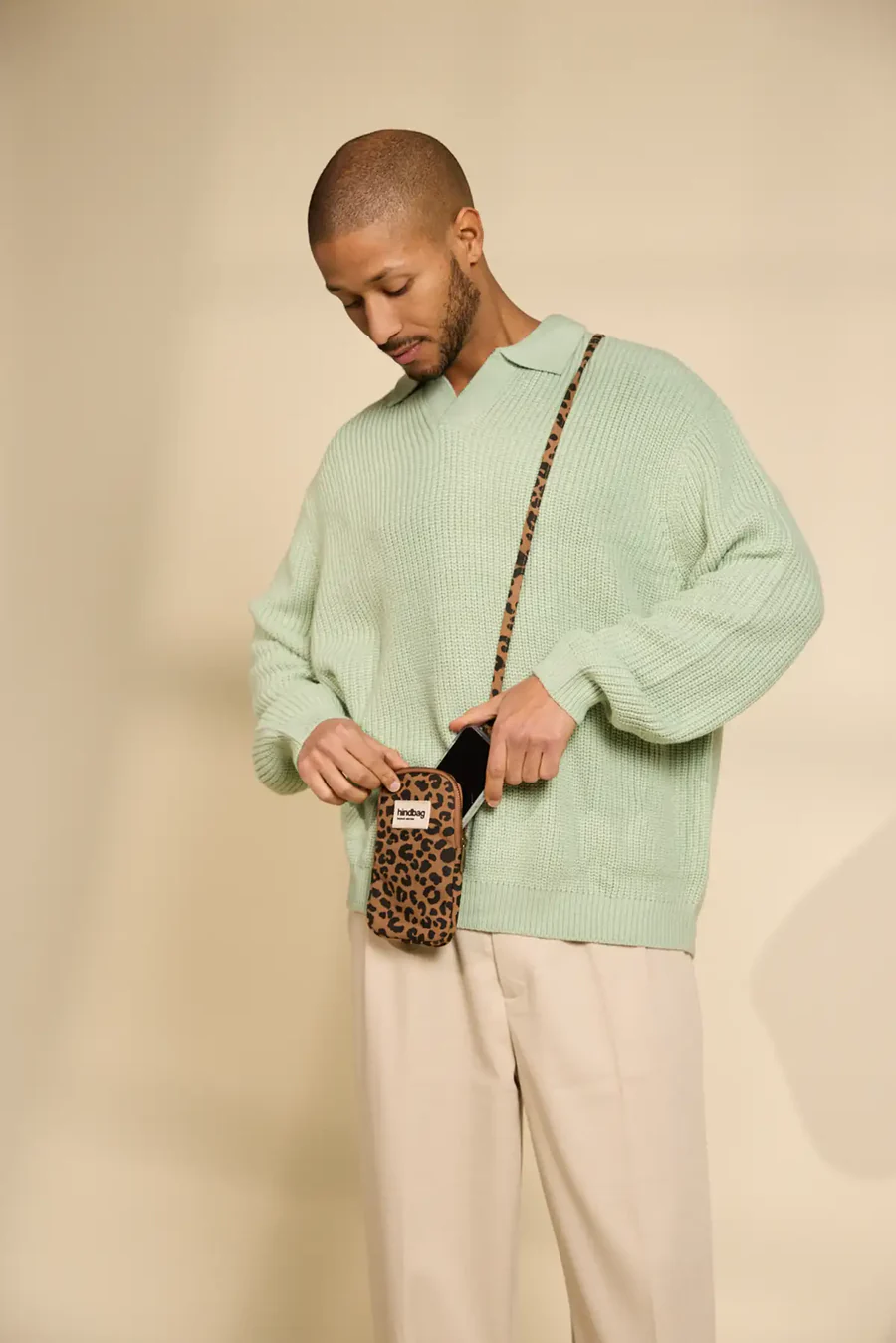 Pochette téléphone Bill - Léopard Cannelle – Image 1