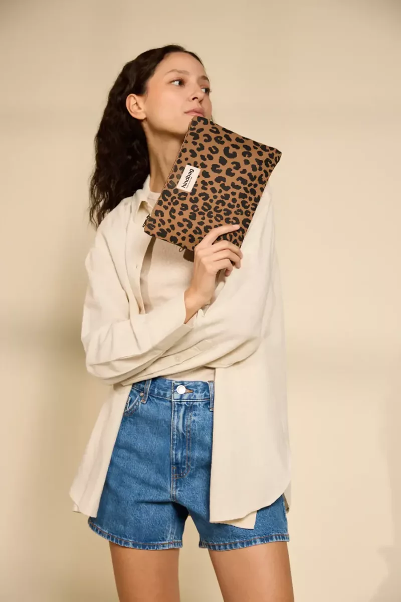 Pochette Ema - Léopard Cannelle