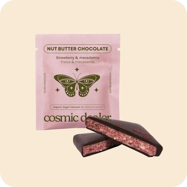 Coffret de 4 chocolats - Fraise & Macadamia