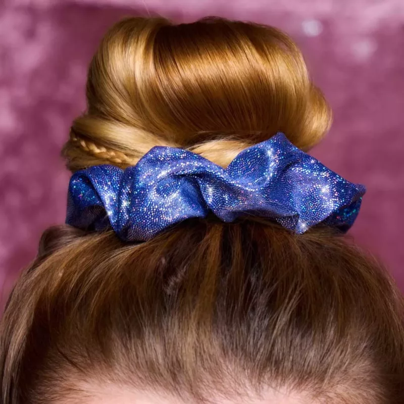 Chouchou Bleu Nuit Pailleté