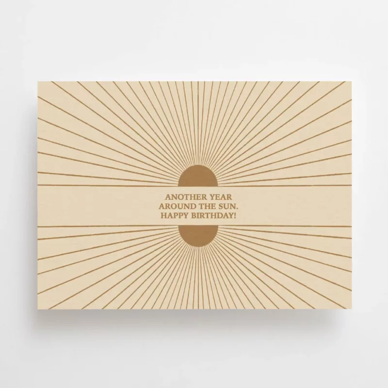 Another year around the sun. Happy Birthday - Carte