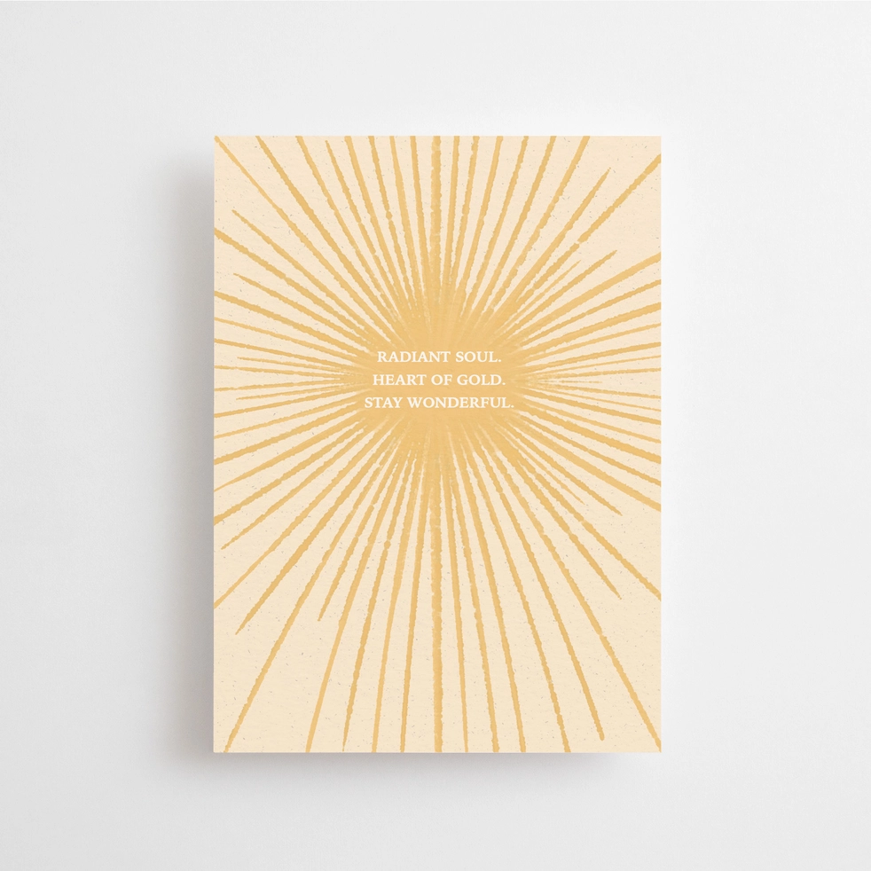 Radiant soul. Heart of Gold. Stay Wonderful - Carte – Image 1
