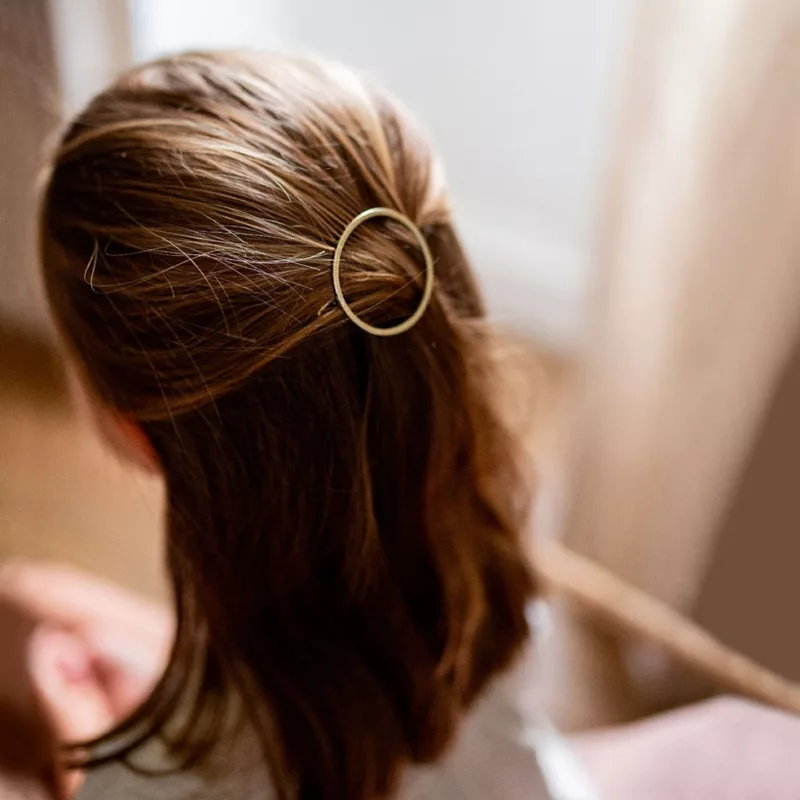 Barrette Ronde Dorée