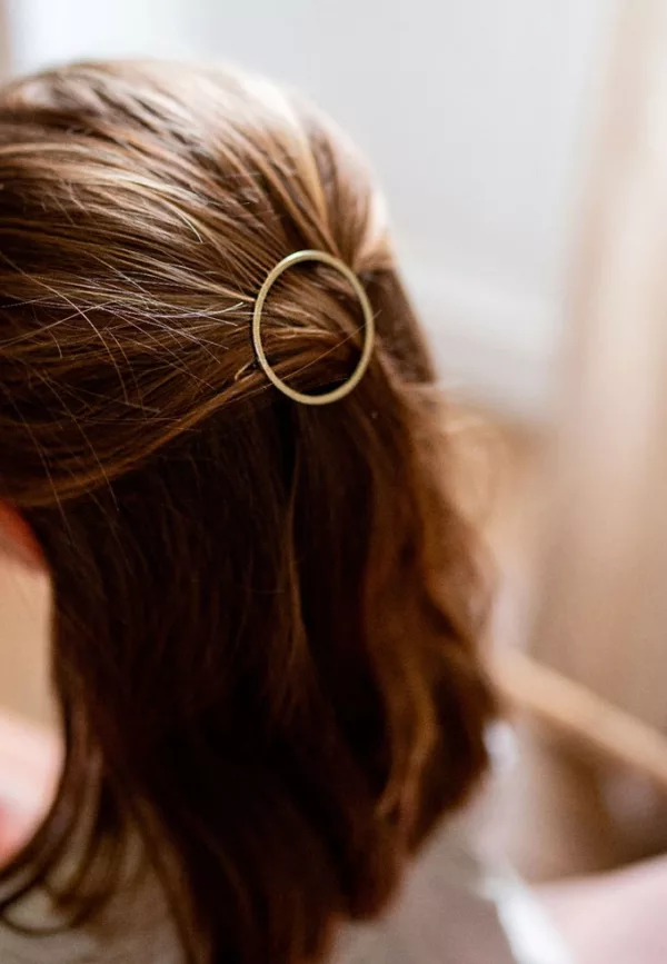 Barrette Ronde Dorée – Image 1