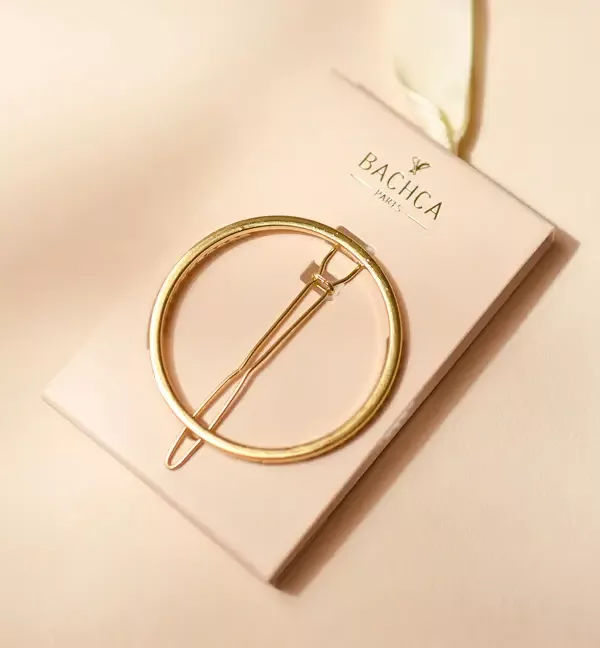 Barrette Ronde Dorée – Image 2