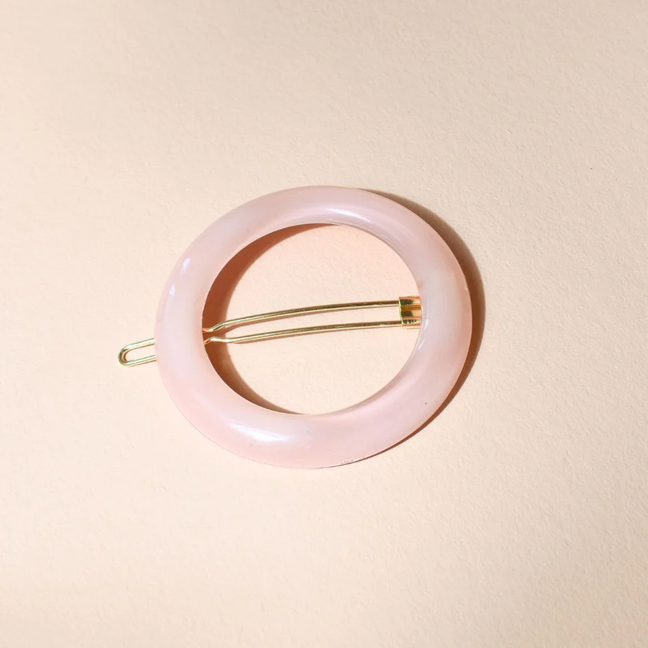 Barrette Ronde Rose – Image 1