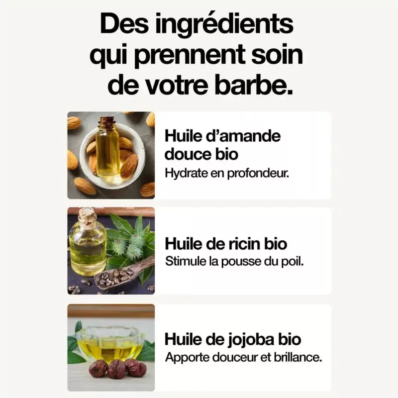 Huile à barbe bio