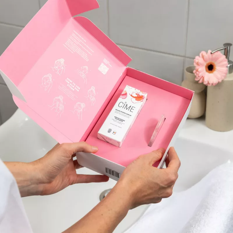 Self-care face massage set | Sérum roses sauvages + Gua sha