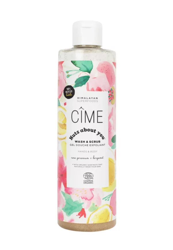 Gel douche exfoliant Nuts about you - Rose & Géranium - Cîme – Image 1