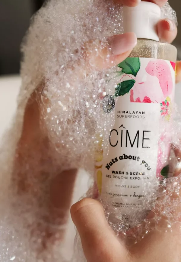Gel douche exfoliant Nuts about you - Rose & Géranium - Cîme – Image 2