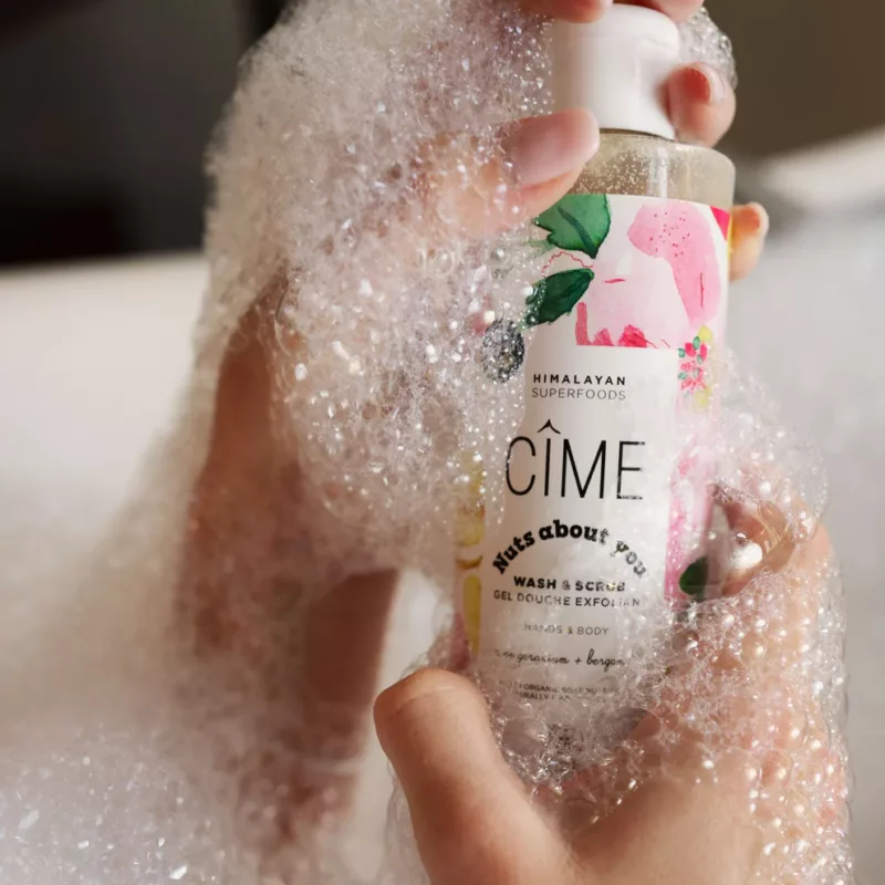 Gel douche exfoliant Nuts about you - Rose & Géranium - Cîme
