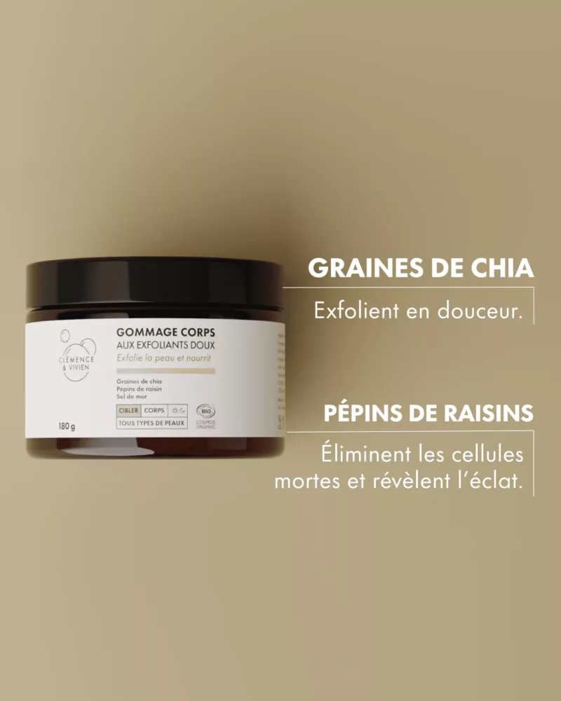 Gommage corps - exfoliants doux