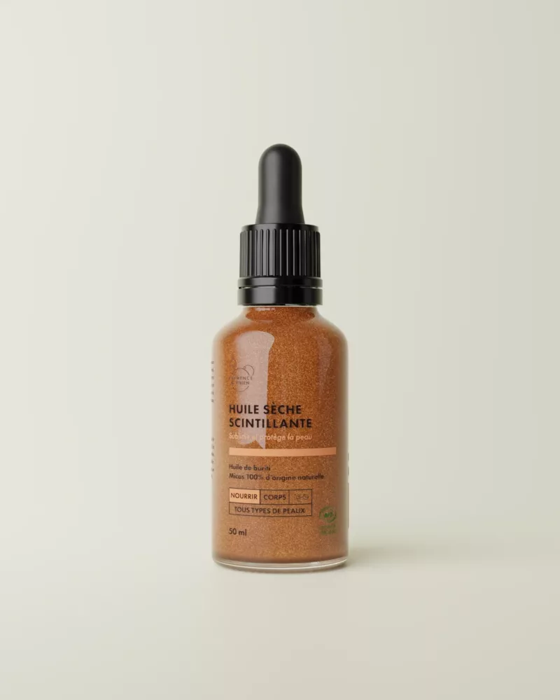 Huile sèche scintillante