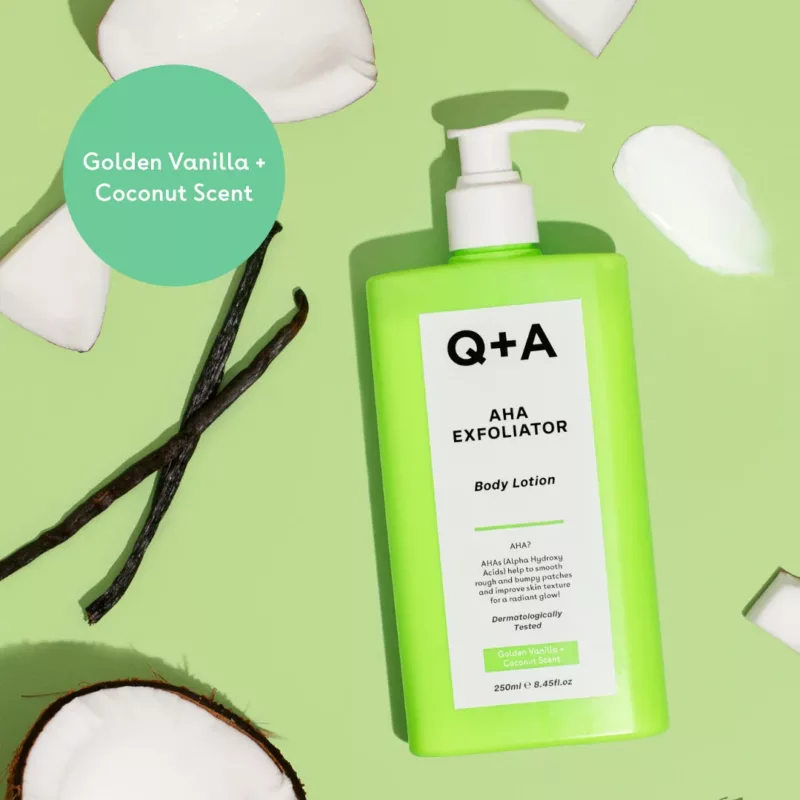AHA Exfoliator Body Lotion - Golden Vanilla + Coconut
