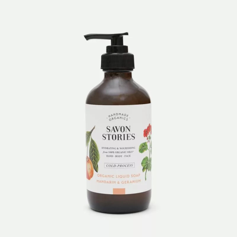 Savon liquide bio à froid - Mandarine & Géranium