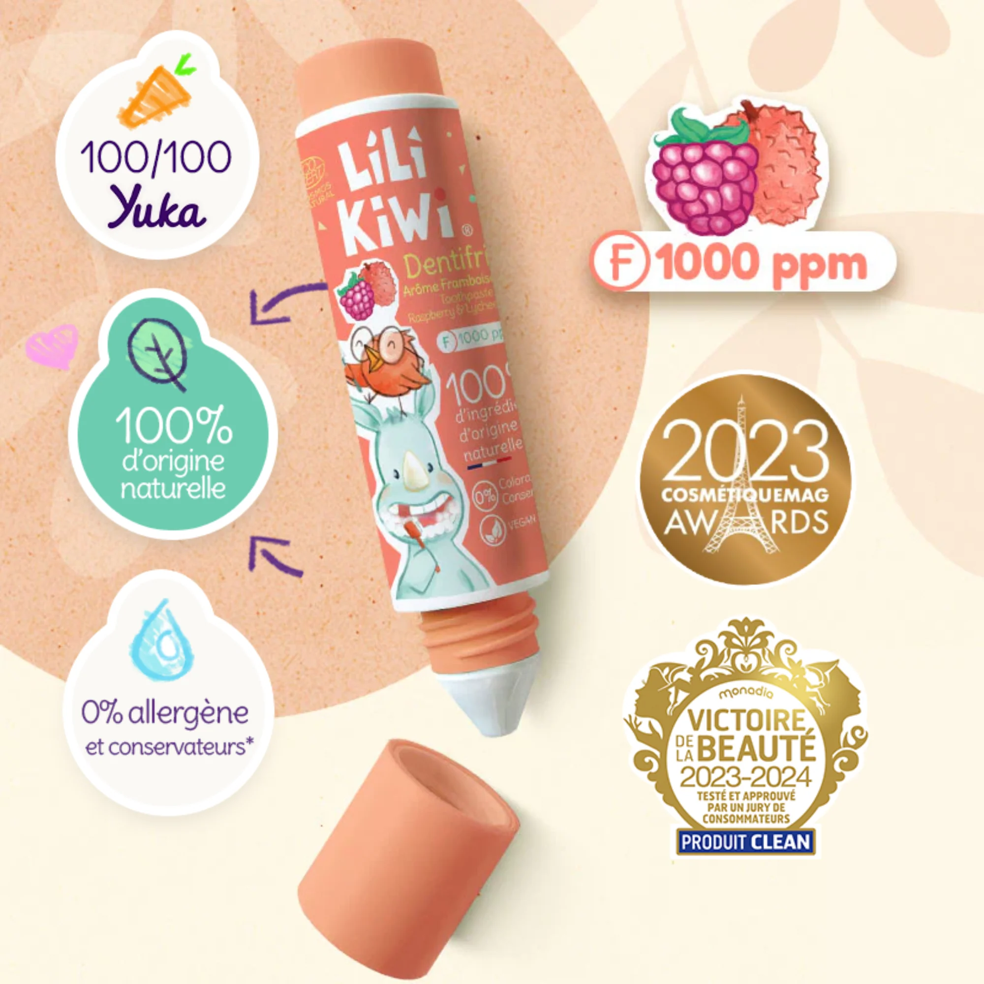 Dentifrice Fluoré - Framboise Litchi – Image 1