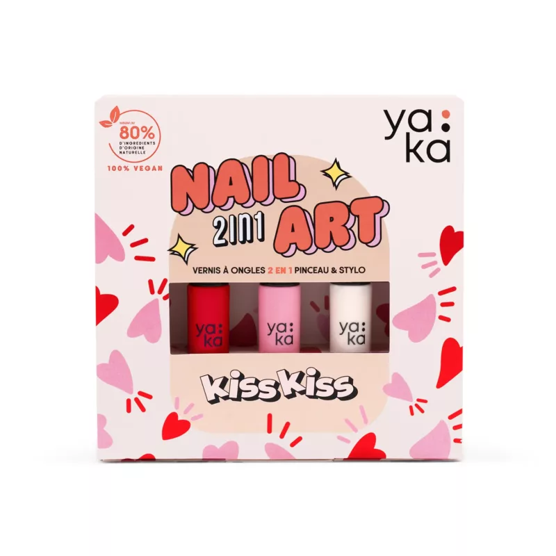 Coffret vernis à ongles 2en1 - Kiss Kiss