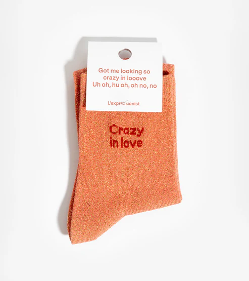 Crazy in love pêche - Chaussettes