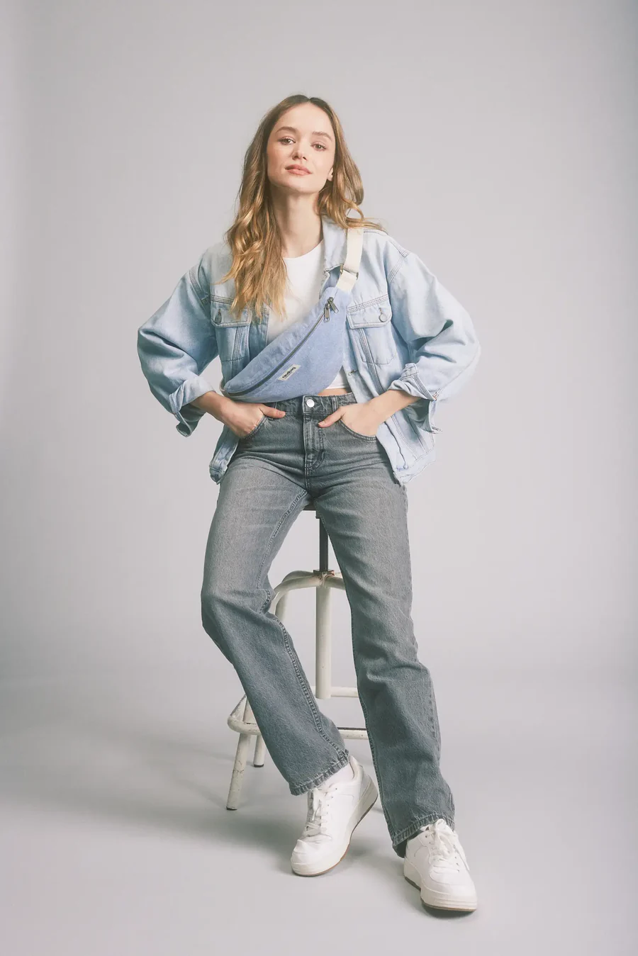Sac banane Olivia - Denim Bleu – Image 2
