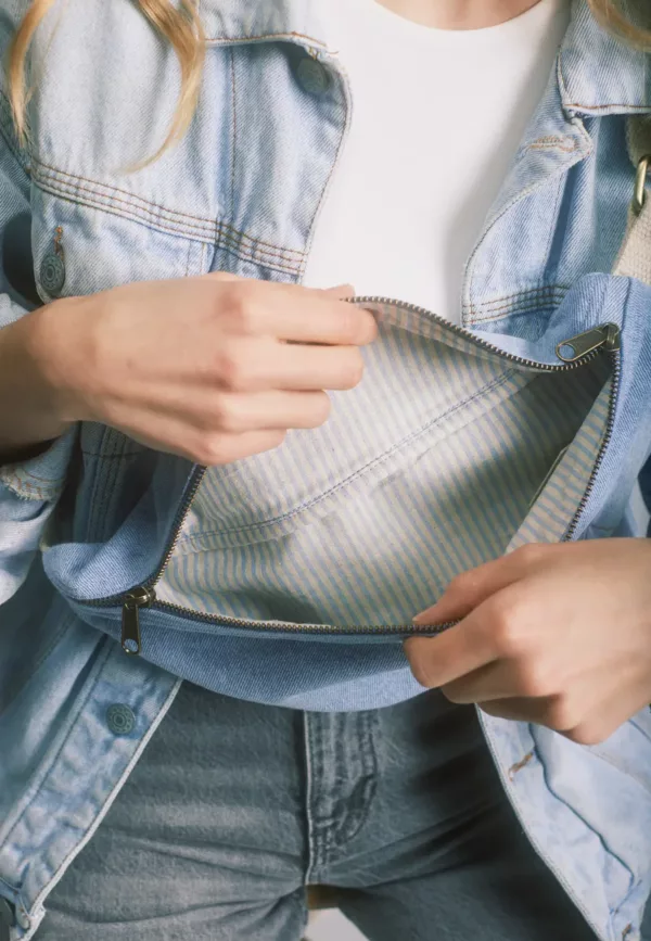 Sac banane Olivia - Denim Bleu – Image 3
